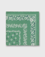 Load image into Gallery viewer, Medium Hand-Rolled Silk Scarf in Leaf Floral Paisley