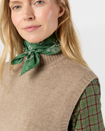 Load image into Gallery viewer, Medium Hand-Rolled Silk Scarf in Leaf Floral Paisley