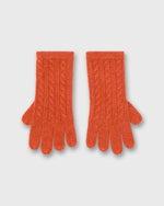 Load image into Gallery viewer, Cable Cashmere Gloves in Orange