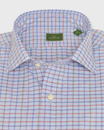 Load image into Gallery viewer, Spread Collar Sport Shirt in Sky/Red/Green Tattersall Poplin
