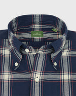 Load image into Gallery viewer, Button-Down Sport Shirt in Navy/Bone/Coral Madras