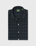 Load image into Gallery viewer, Spread Collar Sport Shirt in Blackwatch Poplin