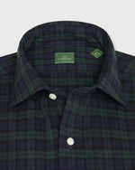 Load image into Gallery viewer, Spread Collar Sport Shirt in Blackwatch Poplin