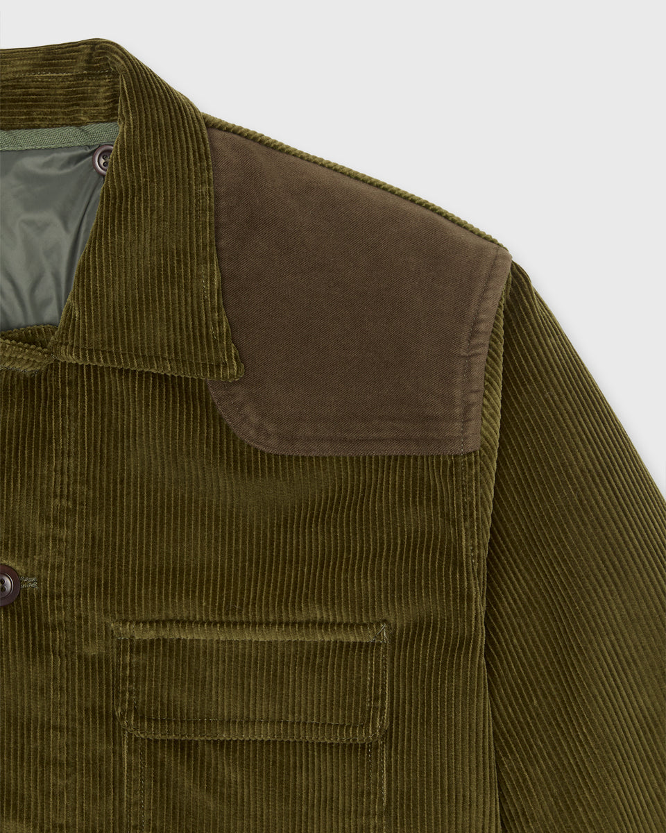 Hunting Jacket in Dark Olive Corduroy | Shop Sid Mashburn