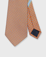 Load image into Gallery viewer, Silk Print Tie in Orange Gancini Foulard