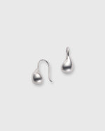 Load image into Gallery viewer, Teardrop Bead Hook Earrings in Silver