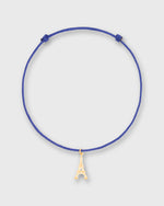 Load image into Gallery viewer, Eiffel Tower Charm Bracelet in Gold/Assorted Color Cord