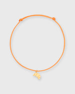 Load image into Gallery viewer, Croissant Charm Bracelet in Gold/Assorted Color Cord