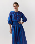 Load image into Gallery viewer, Savannah Top in Wave Iridescent Silk Shantung