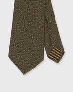 Load image into Gallery viewer, Silk Woven Tie in Olive/Burgundy/Gold Circle