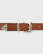 Load image into Gallery viewer, 1.25" Petite Western Belt in Cognac Leather