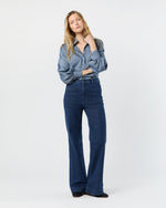 Load image into Gallery viewer, Camille Patch-Pocket Jean in 2-Year Indigo Stretch Denim