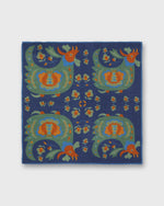 Load image into Gallery viewer, Wool/Silk Pocket Square in Steel/Lovat Fowl