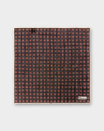 Load image into Gallery viewer, Wool/Silk Pocket Square in Brown/Orange/Scotch Square