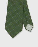 Load image into Gallery viewer, Silk Print Tie in Green/Spruce Foulard