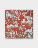Load image into Gallery viewer, Wool/Silk Pocket Square in Red Safari