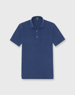 Load image into Gallery viewer, Short-Sleeved Polo in Heather Ink Pima Pique