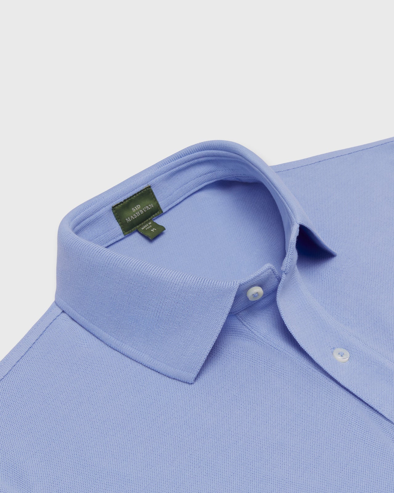 Court Polo in Light Blue Pima Pique