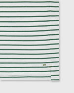 Load image into Gallery viewer, Court Polo in White/Heather Green Stripe Pima Pique