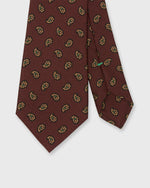 Load image into Gallery viewer, Silk Print Tie in Burgundy/Bone/Lovat Paisley