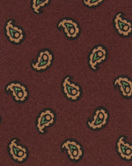 Load image into Gallery viewer, Silk Print Tie in Burgundy/Bone/Lovat Paisley