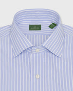 Load image into Gallery viewer, Spread Collar Dress Shirt in Sky/White Stripe Poplin