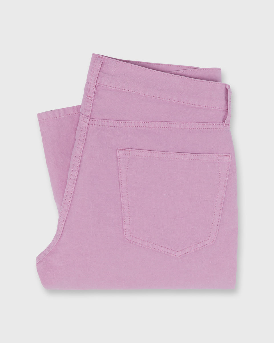 Slim Straight 5-Pocket Pant in Orchid Canapa Canvas | Shop Sid