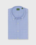 Load image into Gallery viewer, Button-Down Sport Shirt in Sky/Lavender/Green Tattersall Cotolino