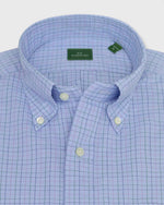 Load image into Gallery viewer, Button-Down Sport Shirt in Sky/Lavender/Green Tattersall Cotolino