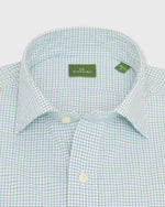 Load image into Gallery viewer, Spread Collar Sport Shirt in Grass/Sky Tattersall Poplin
