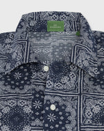 Load image into Gallery viewer, Ripley Shirt in Navy Paisley Seersucker