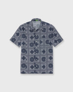 Load image into Gallery viewer, Ripley Shirt in Navy Paisley Seersucker