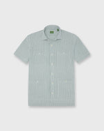 Load image into Gallery viewer, Marquez Shirt in Green/White Seersucker