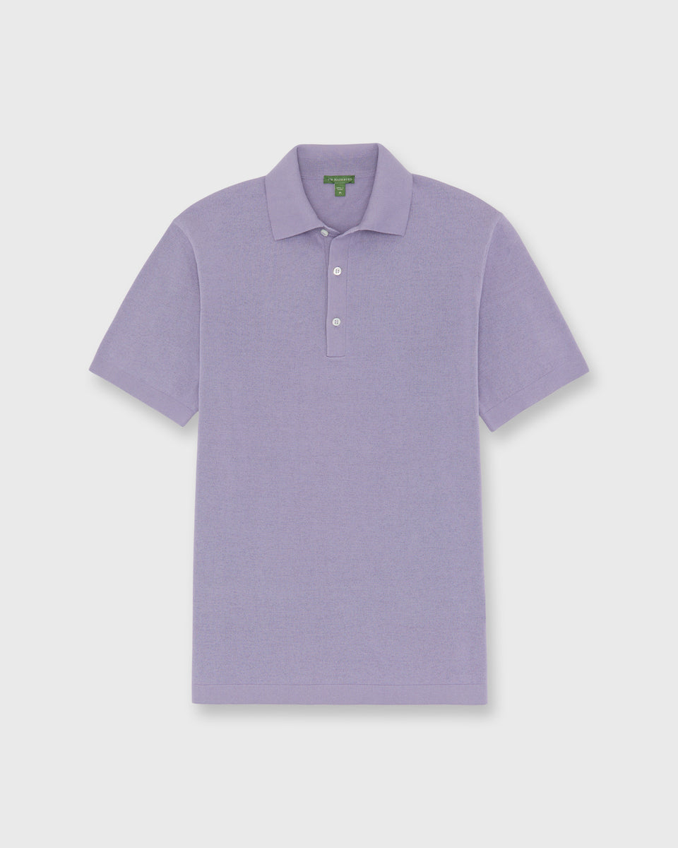 Rally Polo Sweater in Lilac Ice Cotton | Shop Sid Mashburn