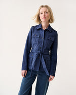 Load image into Gallery viewer, Safari Jacket in Bright Navy Suede
