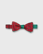 Load image into Gallery viewer, Silk Bow Tie in Red/Green Dots