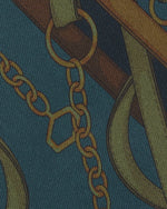 Load image into Gallery viewer, Silk Print Tie in Green/Brown Equestrian