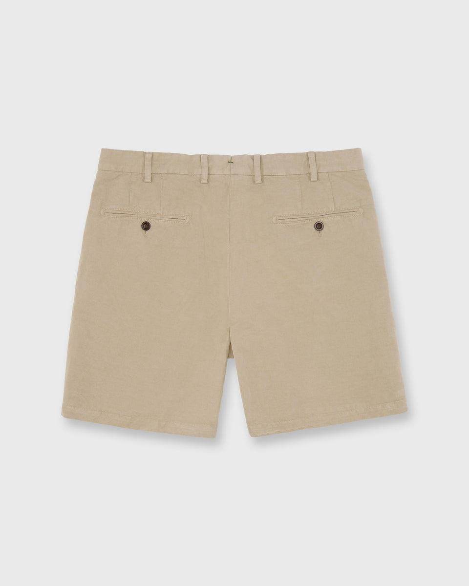 Garment-Dyed Short in Sand Cotolino Twill | Shop Sid Mashburn