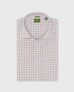 Load image into Gallery viewer, Slim-Fit Spread Collar Sport Shirt in Brown/Sky/Pink Windowpane Poplin