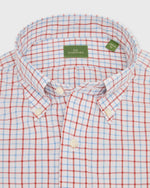Load image into Gallery viewer, Button-Down Sport Shirt in Berry/Blue Tattersall Poplin