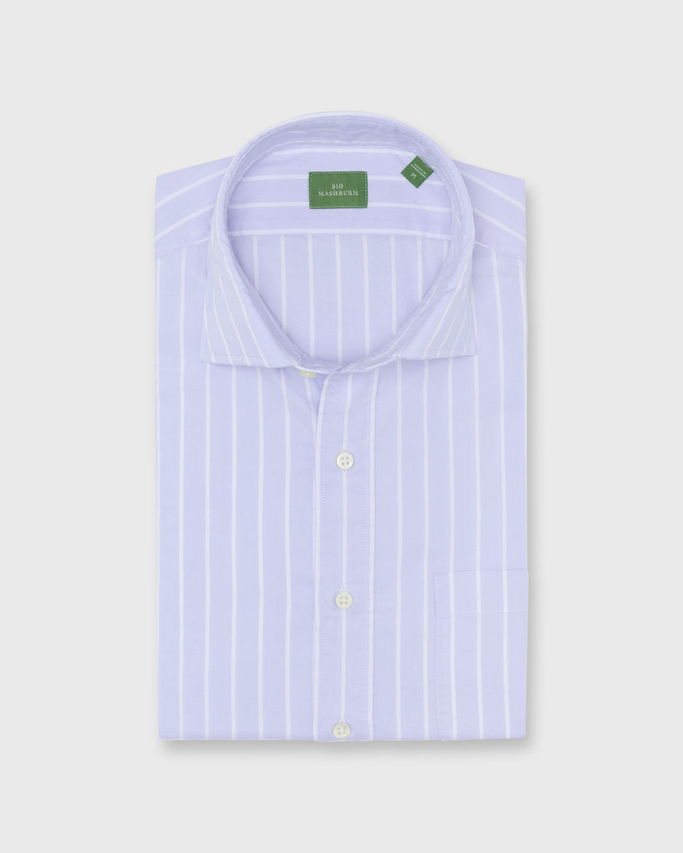 Spread Collar Sport Shirt in Sky/White Lightweight Oxford | Shop