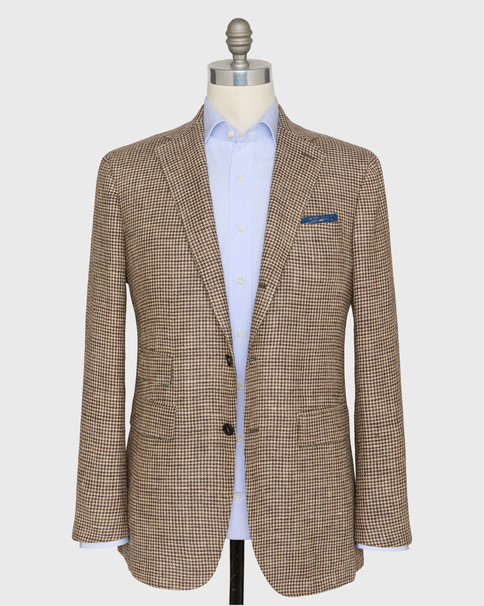 Virgil No. 3 Jacket in Chocolate/Oat Houndstooth Hopsack | Shop