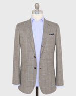 Load image into Gallery viewer, Virgil No. 3 Jacket in Flax/Blue/Bone Windowpane Hopsack