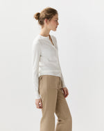 Load image into Gallery viewer, Rosie Cardigan in Ivory Cotton/Silk