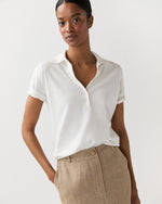 Load image into Gallery viewer, Tasha Polo in Chalk Ice Cotton