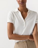 Load image into Gallery viewer, Tasha Polo in Chalk Ice Cotton