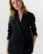 Load image into Gallery viewer, Concetta Jacket in Navy 3-Ply Plainweave