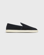 Load image into Gallery viewer, Moccasin Slip-On Sneaker in Navy Perforated Suede