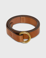 Load image into Gallery viewer, 1" Double O-Ring Belt in Medium Brown Leather