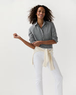 Load image into Gallery viewer, Tomboy Club Popover Shirt in Navy Micro Gingham Poplin